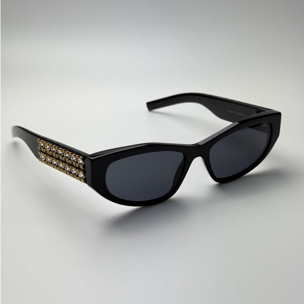 BRAND NEW Givenchy Sunglasses GV40078I 01A Shiny Black/Gold Women